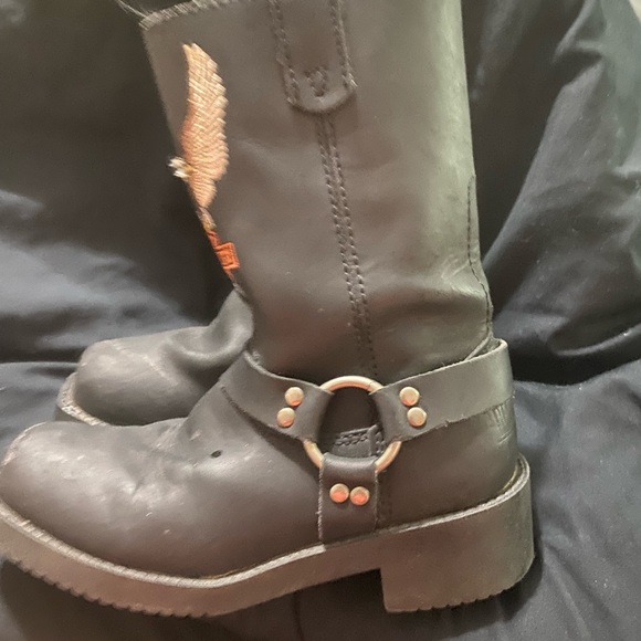 Harley Davidson Kids boots size 11 1/2 - Picture 3 of 5